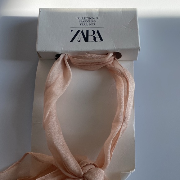 NWT Silk Metal Fringe Scarf - Picture 5 of 11